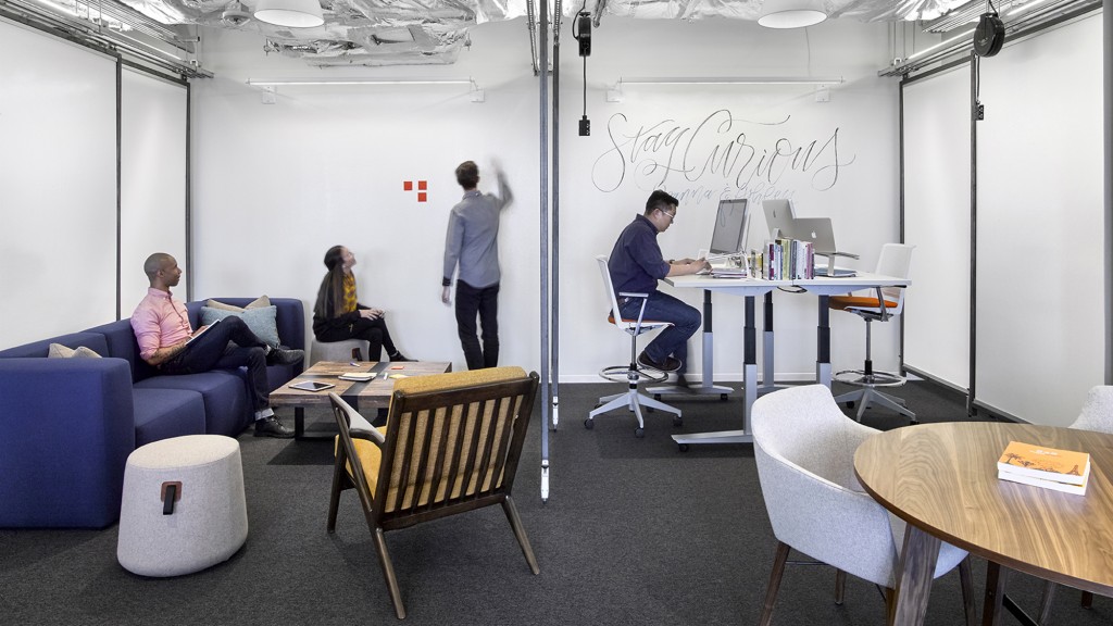 A group of people in a room.